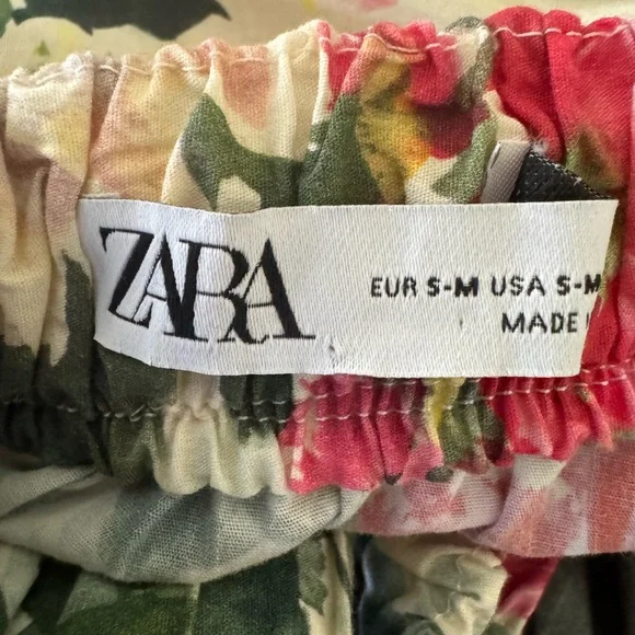 Zara Multicolor Floral A-Line Skirt - Picture 2 of 5